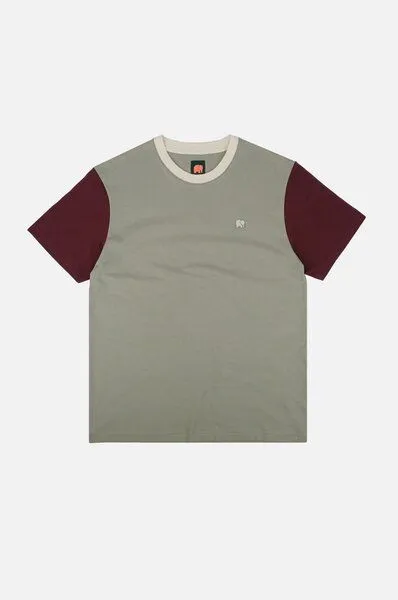 Trendsplant Trendsplant Color Block T-Shirt Iron Veil, Grau, – Produktbild 2 von 4