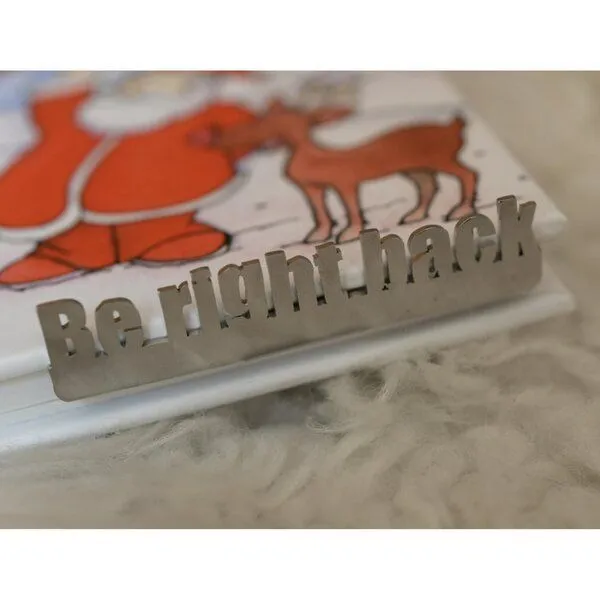 El Puente El Puente Lesezeichen "Be right back!" | Fair Trade & Handmade aus Ägypten, Silber, – Produktbild 3 von 3