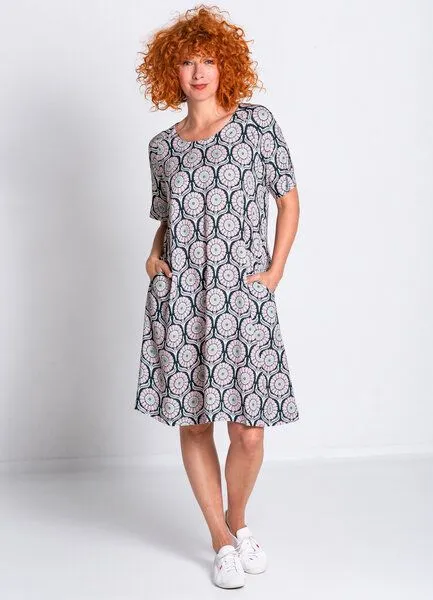 Heidekönigin Heidekönigin Viskose Kleid kurzarm, Gletscher, – Produktbild 3 von 3