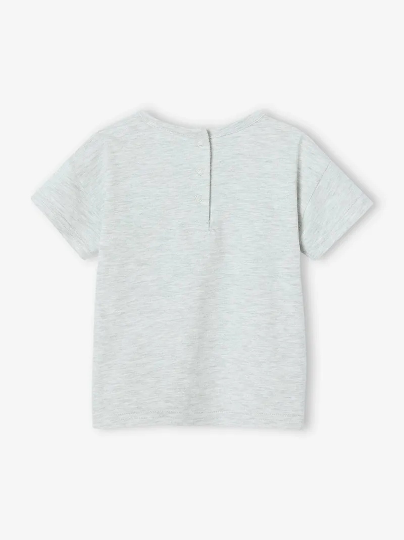 Vertbaudet Baby T-Shirt mit Hawaii-Print, Grau meliert, – Produktbild 3 von 3