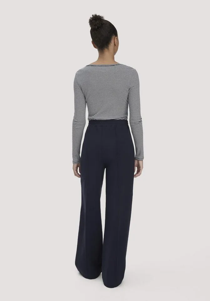 hessnatur hessnatur Jerseyhose Relaxed Wide Leg aus Bio-Baumwolle (1-tlg), Blau, – Produktbild 3 von 4