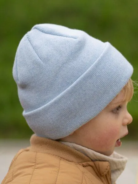 FUXBAU FUXBAU Kinder Merino Kork Beanie, Eisblau, – Produktbild 4 von 4