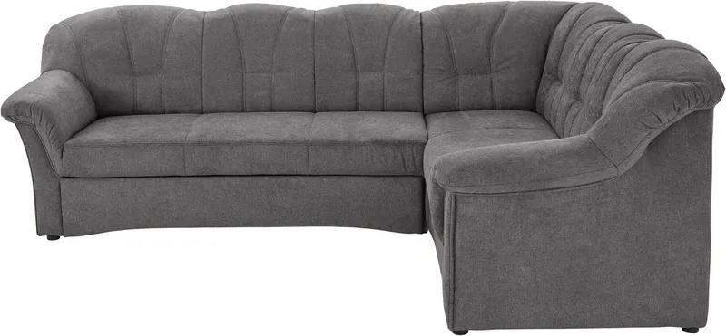 DOMO collection Ecksofa Papenburg B/T/H: 242/190/84 cm L-Form, wahlweise mit Bettfunktion, Langer Schenkel links oder rechts, Grau, – Produktbild 7 von 8