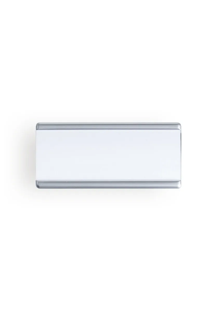 BERUFSBEKLEIDUNG Namensschild Magnet, silber metallic, 7x3 cm - Berufsbekleidung.de, Silber metallic, – Produktbild 1 von 1