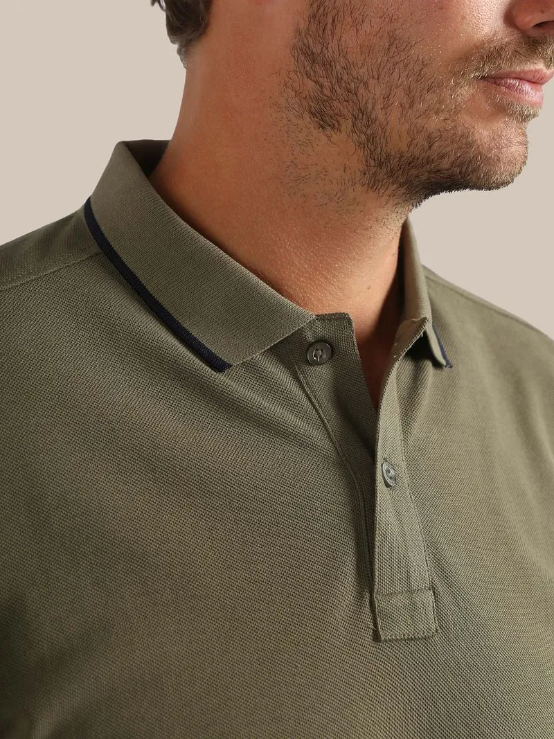 Suitable Suitable Respect Poloshirt Tip Ferry Olivgrün - Größe L, Dunkelgrün, – Produktbild 3 von 5