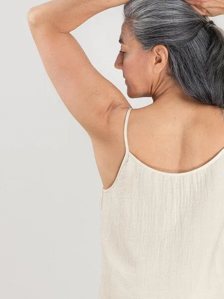 erlich textil erlich textil Finja Mousseline Top aus Bio-Baumwolle, made in Europe, Wollweiß, – Produktbild 2 von 8