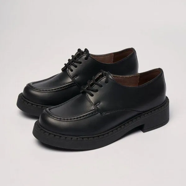 AGAZI AGAZI HELEN apple leather loafers, Black, – Produktbild 1 von 4