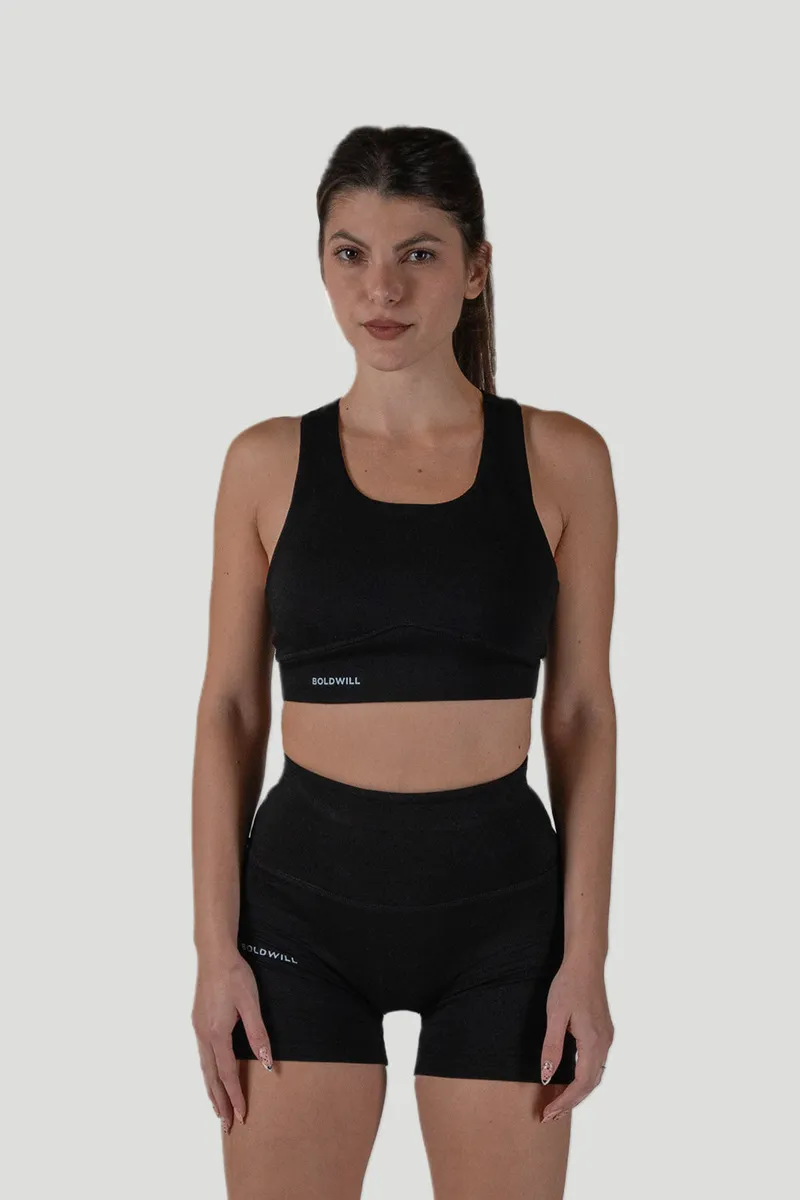 Boldwill Boldwill Damen vegan Sport-Bh Schwarz, Schwarz, – Produktbild 1 von 2