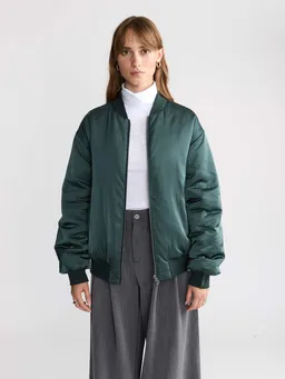 Yahmo Yahmo Damen vegan Jacke Bomber Reversible Grete Shadow/Petrol – Produktbild 1 von 1