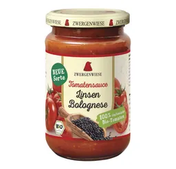 Zwergenwiese Zwergenwiese Saucen Tomatensauce - Linsen Bolognese 340ml – Produktbild 1 von 1