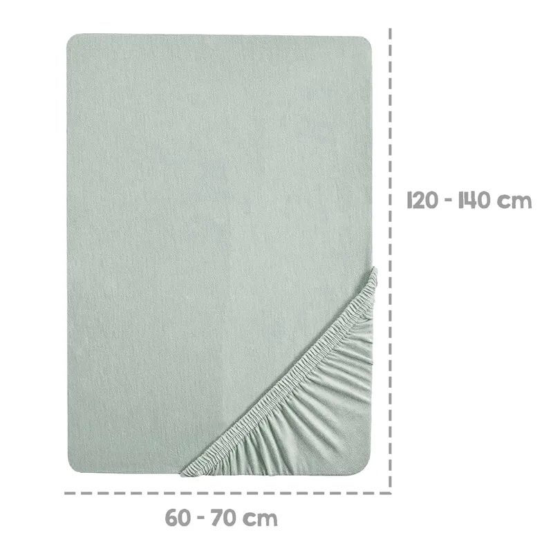 roba Roba Spannbettlaken Jersey, 70x140 cm Lil Planet frosty green – Produktbild 3 von 3