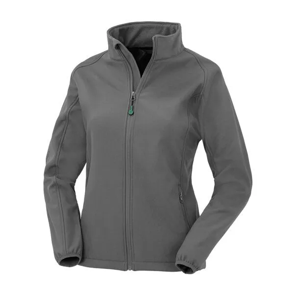 Result Genuine Recycled Result Genuine Recycled Damen Atmungsaktive Softshell-Jacke mit Stehkragen, Grau (workguard), – Produktbild 1 von 3