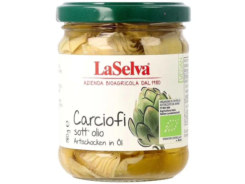 LaSelva LaSelva Bio-Artischocken in Öl, 180 g – Produktbild 1 von 1