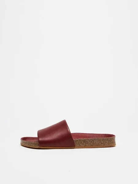 NINE TO FIVE NINE TO FIVE #kato - edler Slipper aus leichter Microfaser mit bequemen Naturlatex-Fussbett, Merlot, – Produktbild 4 von 4
