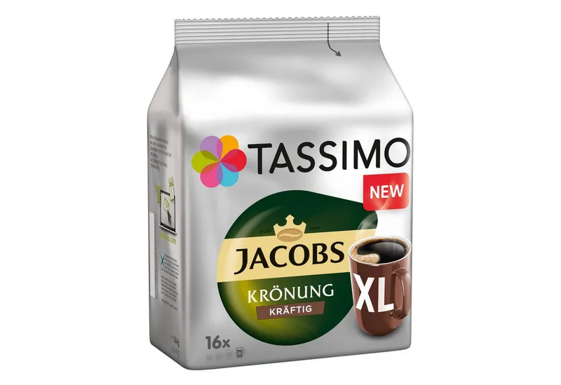 Tassimo Tassimo Kaffee Kapseln Jacobs Krönung Kräftig XL T Discs 5x16 = 80 Getränke, (Packung, 5er Pack) – Produktbild 3 von 5