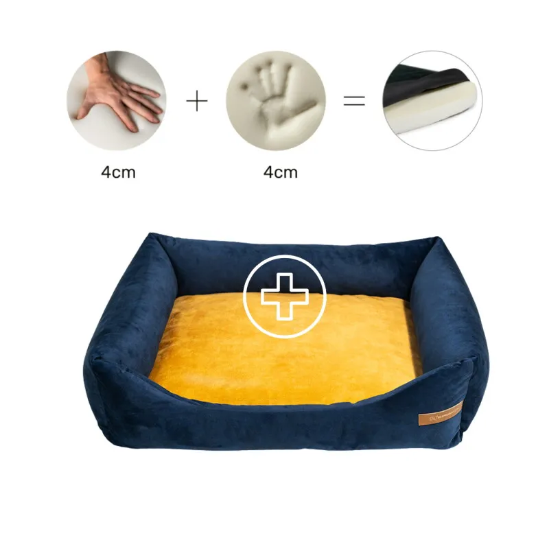 Rexproduct Rexproduct Otto Orthopädisches Hundebett Dunkelblau S-XL S, Gelb, – Produktbild 1 von 2
