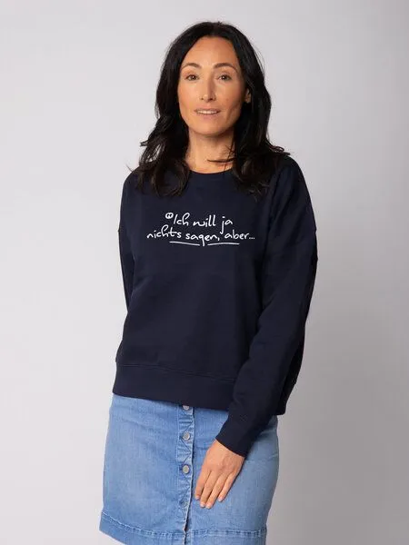 watapparel watapparel Sweatshirt Frauen Ich will ja nichts sagen aber, French navy, – Produktbild 2 von 2