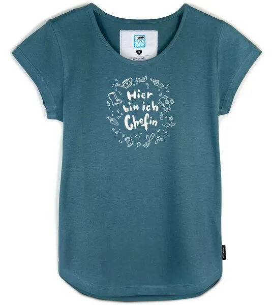 Gary Mash GARY MASH Shirt Asheville Gartenchefin aus Bio-Baumwolle, Petrol, – Produktbild 1 von 4