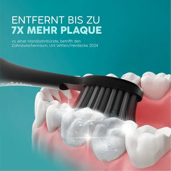 happybrush happybrush Aufsteckbürsten Eco Vibe 3+ 3er Set, Allblack(schwarz), – Produktbild 3 von 5
