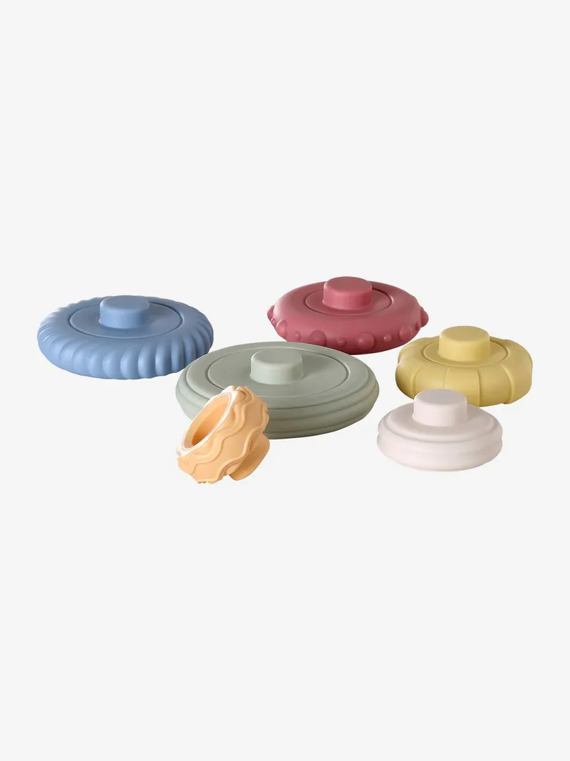 Vertbaudet Baby Sensorik-Stapelturm, Mehrfarbig, – Produktbild 2 von 4