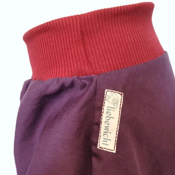 liebewicht liebewicht kurze Pumphose Sommerhose lila aus Bio Satin, Lila, – Produktbild 4 von 8