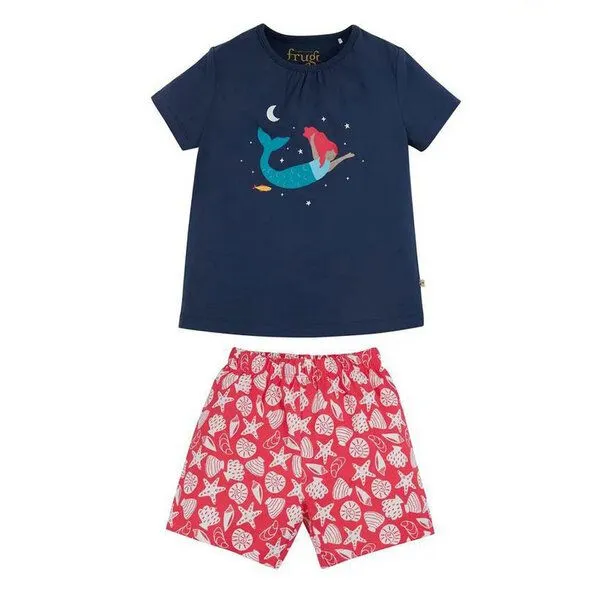 Frugi Frugi Schlafanzug Meerjungfrau Fearne – glow-in-the-dark, Blau-rot (meerjungfrau), – Produktbild 1 von 2