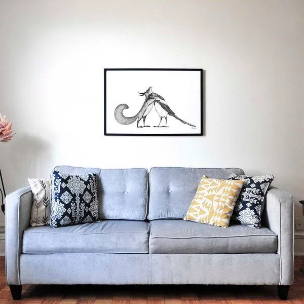 LIGARTI Kunstdruck »Eichhörnchen und Elster« von LIGARTI | A4, A3 oder A2 | Wandbild | Poster | Kunst – Produktbild 3 von 4