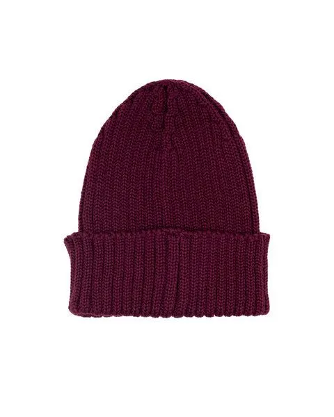 Kopyto Kopyto LUCHS – Gerippte Merino-Mütze aus 100 % RWS-Merinowolle, Maroon, – Produktbild 3 von 5