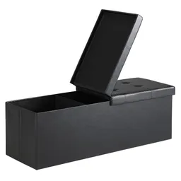 Casaria® Casaria Casaria Sitzbank Schwarz 115x38x38cm mit Klappdeckel – Produktbild 1 von 1