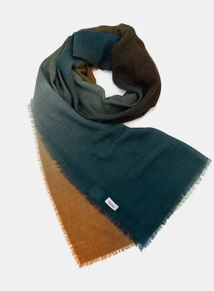 Djian Djian LIGHTS –Schal aus Merino-Wolle, mulesing-frei, Blau / braun, – Produktbild 1 von 2