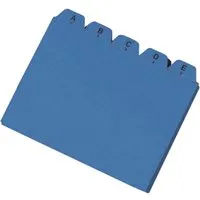 Karteiregister A-Z DIN A5, 25 Stk. aus Recyclingkarton, blau – Produktbild 1 von 1
