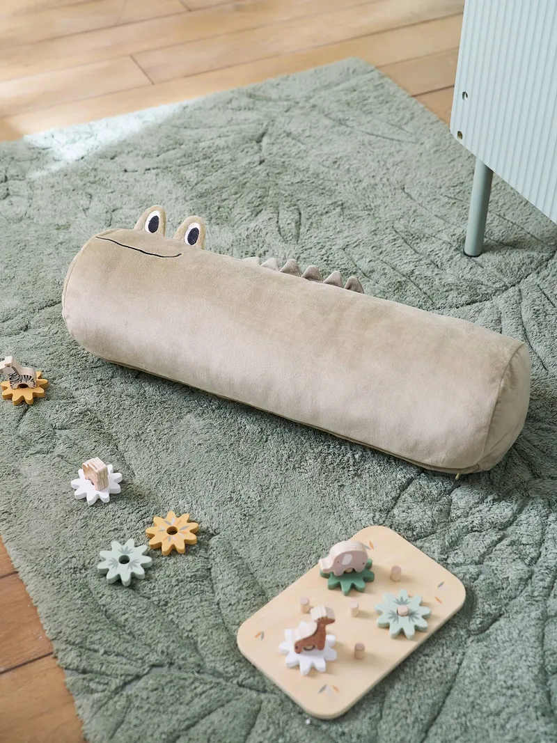 Vertbaudet Deko-Kissen BAYOU Krokodil-Form, Grün, – Produktbild 3 von 4