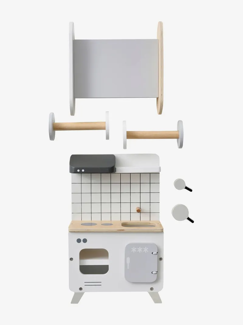Vertbaudet Küchenmöbel für Modepuppen aus Holz FSC®, Mehrfarbig, – Produktbild 4 von 4