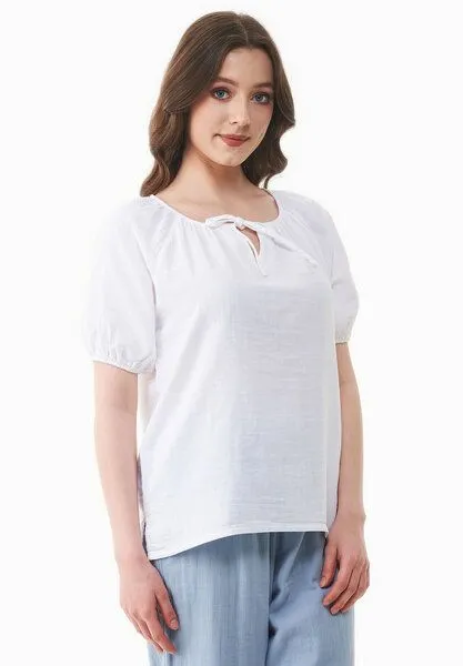 ORGANICATION ORGANICATION Musselin Bluse aus Bio-Baumwolle, Weiss(white), – Produktbild 3 von 4