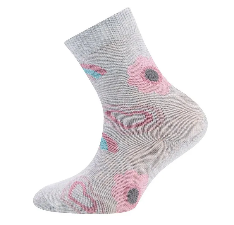 Ewers Ewers Socken Socken 6er Pack GOTS Blumen/Herzen (6-Paar), Grau, – Produktbild 2 von 4
