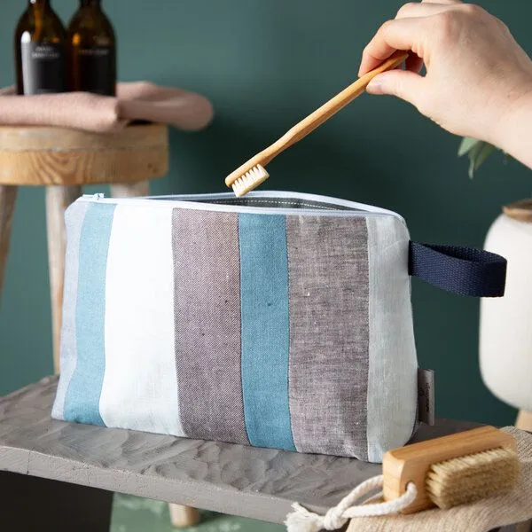 nahtur-design nahtur-design Nachhaltige Kulturtaschen | Leinen | verschiedene Farben, No_16 (bunt), – Produktbild 1 von 4