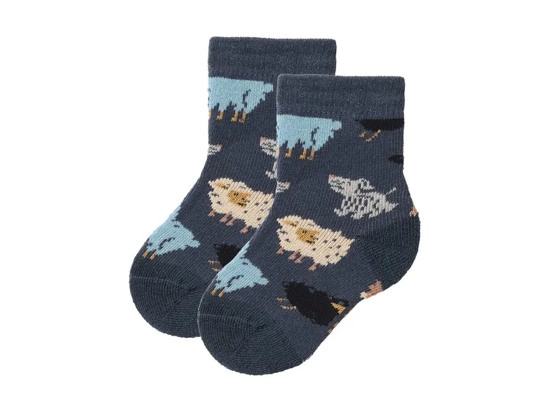 People Wear Organic People Wear Organic 2er-Pack Frottee-Socken schieferblau mix Gr. 25-27, Blau, – Produktbild 2 von 2