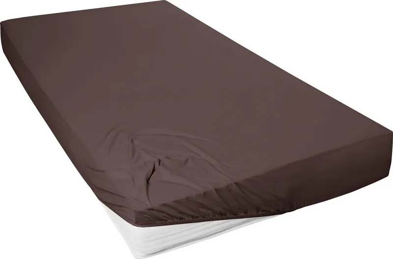 Primera Spannbettlaken Mako-Feinjersey Spannbetttuch, Mako-Jersey, Gummizug: rundum, (1 Stück), Geeignet für Standardmatratzen bis 22 cm, 100% Baumwolle, Braun, – Produktbild 7 von 8