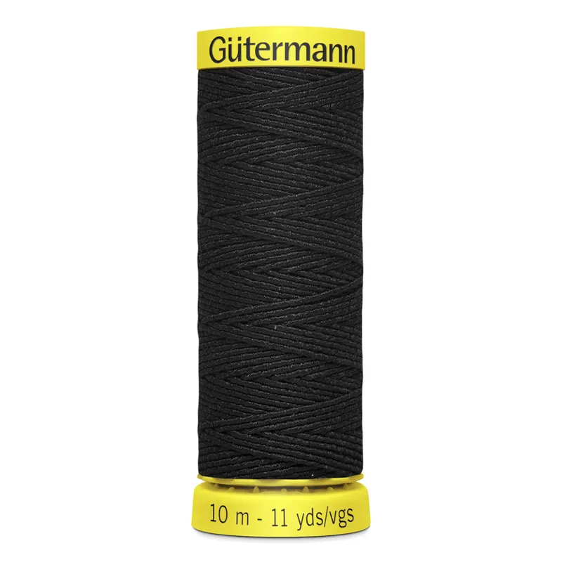 Gütermann Gütermann Elasticfaden 10m Schwarz, Schwarz, – Produktbild 1 von 1