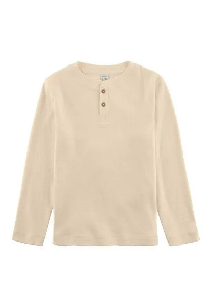 hessnatur hessnatur Henley Rib-Shirt Relaxed aus Bio-Baumwolle, Natur, – Produktbild 2 von 2