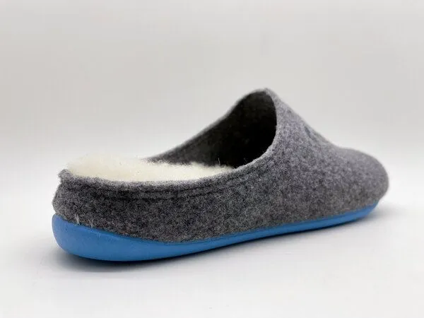 thies thies 1856 ® Recycled Wool Slipper, aus Wolle und Bio-Schurwolle, fair produziert, Grey blue (grau), – Produktbild 3 von 4