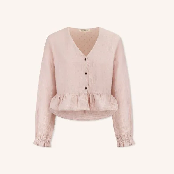 NORDLICHT NORDLICHT Musselin Bluse Selma mit Punkten aus 100% Bio-Baumwolle, Rosa, – Produktbild 2 von 4