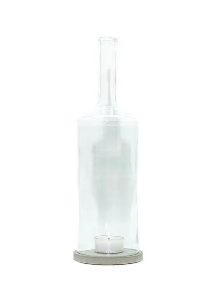 MaBe MaBe WINDLICHT aus der 3l Flasche (40cm hoch) - modern & clean - BIG THING, Grau, – Produktbild 3 von 4