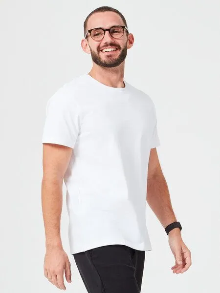 COREBASE COREBASE T-Shirt aus 100 % Bio-Baumwolle, 300 g/m², Weiss, – Produktbild 4 von 7