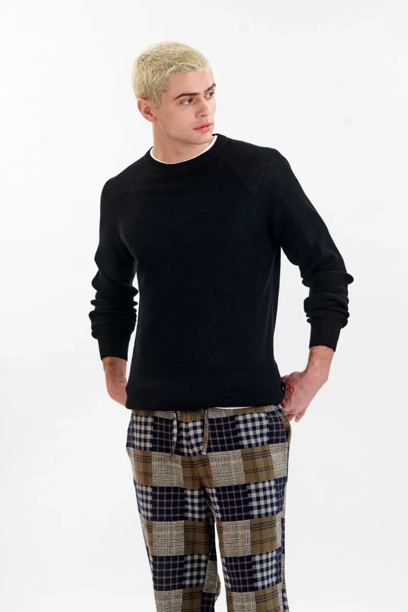 KOMODO KOMODO Herren vegan Pullover Herren Nebel Schwarz, Schwarz, – Produktbild 2 von 2