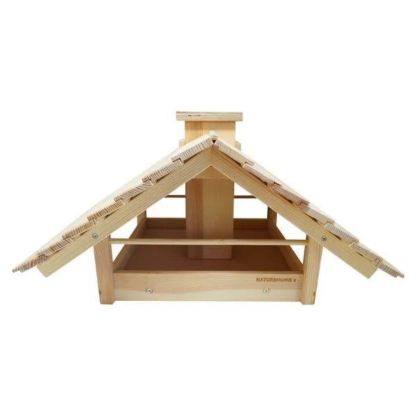 NATUREHOME NATUREHOME Vogelhaus mit Satteldach und Futterschacht – Produktbild 4 von 4