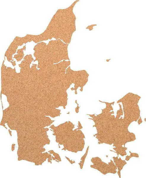 Kork-Deko Kork-Deko Dänemark als Pinnwand aus Kork XXL ca. 80x50 cm | Umriss denmark – Produktbild 2 von 2