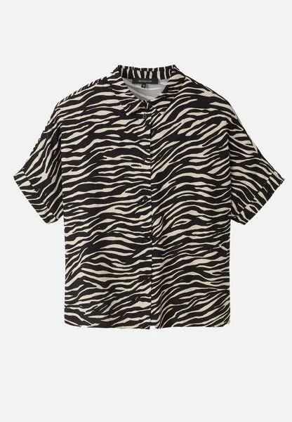 recolution Damen Bluse aus LENZING ECOVERO Viskose - LOTUS ZEBRA - recolution, Black (schwarz), – Produktbild 1 von 4