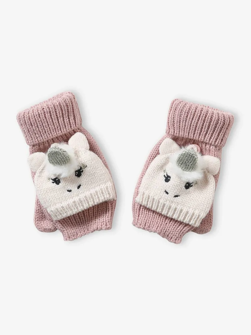 Vertbaudet Mädchen 2-in-1-Handschuhe, Rosa, – Produktbild 2 von 4