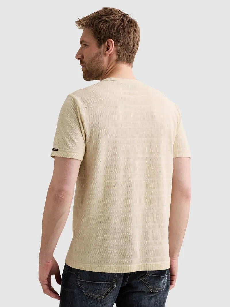 PME Legend PME Legend Knitted Waffle T-Shirt Bone White, Wollweiß, – Produktbild 4 von 4